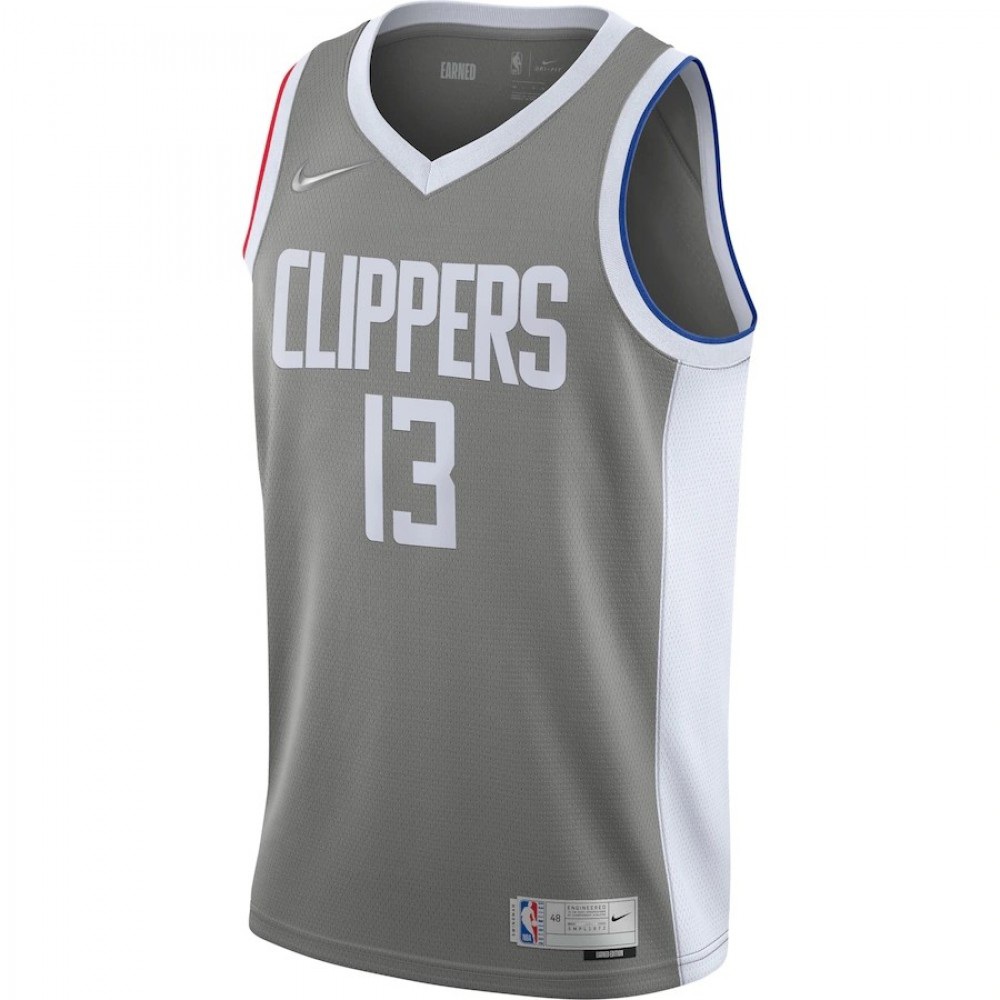 Men's LA Clippers Paul George #13 Gray 2020/21 Swingman Player Jersey - Earned Edition-Pro Kit Vault | Brand New 26/27 Sports Jerseys